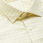 Men Yellow And Blue Slim Fit Checked Pure Cotton Casual Shirt