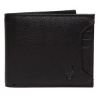 Men Black Solid Two Fold Wallet