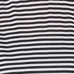 Black Viscose Striped Top
